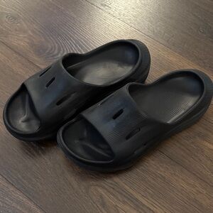 Hoka Black Slide Sandals